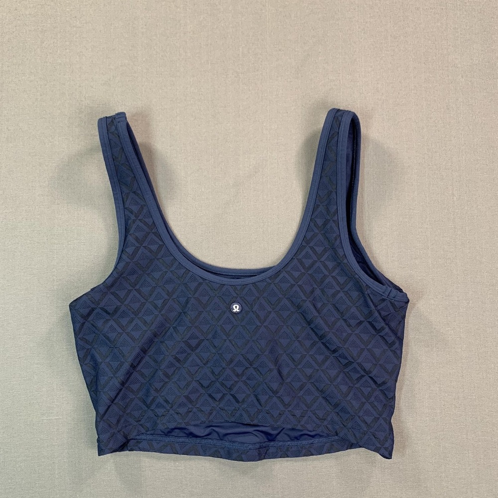 Lululemon Tennis Tank Top Womens MD *Medium Support B/C Cup Club Blue W1FJVS‎